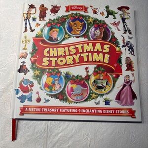 Disney Christmas Storytime Book with Red and Green Cover